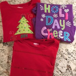 3 Christmas-Themes Long Sleeved Tees